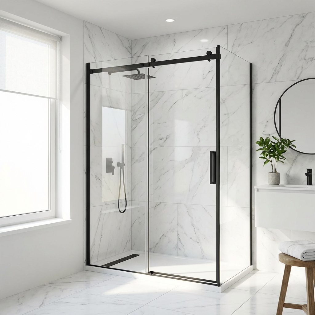 Siyah Çıtalı Modern Duşakabin